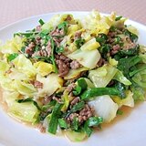 塩麹で☆キャベツとニラの甘味噌ひき肉炒め